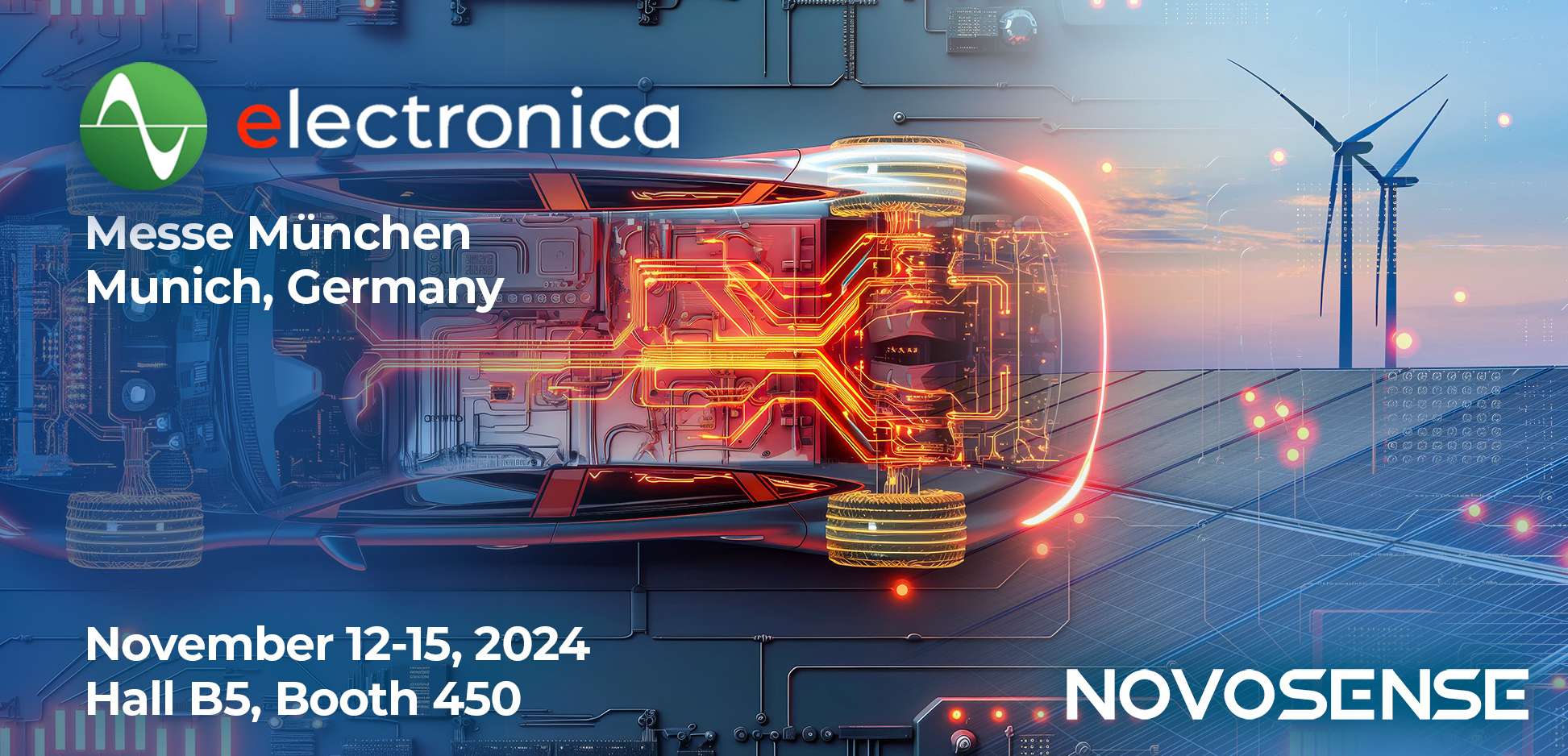 NOVOSENSEは、インテリジェントカー、電動化、産業制御に関する最新の研究開発成果をelectronica 2024に発表